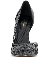 Jessica Simpson Palvin Patent Clear Heart Detail d'Orsay Pumps