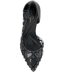 Jessica Simpson Palvin Patent Clear Heart Detail d'Orsay Pumps