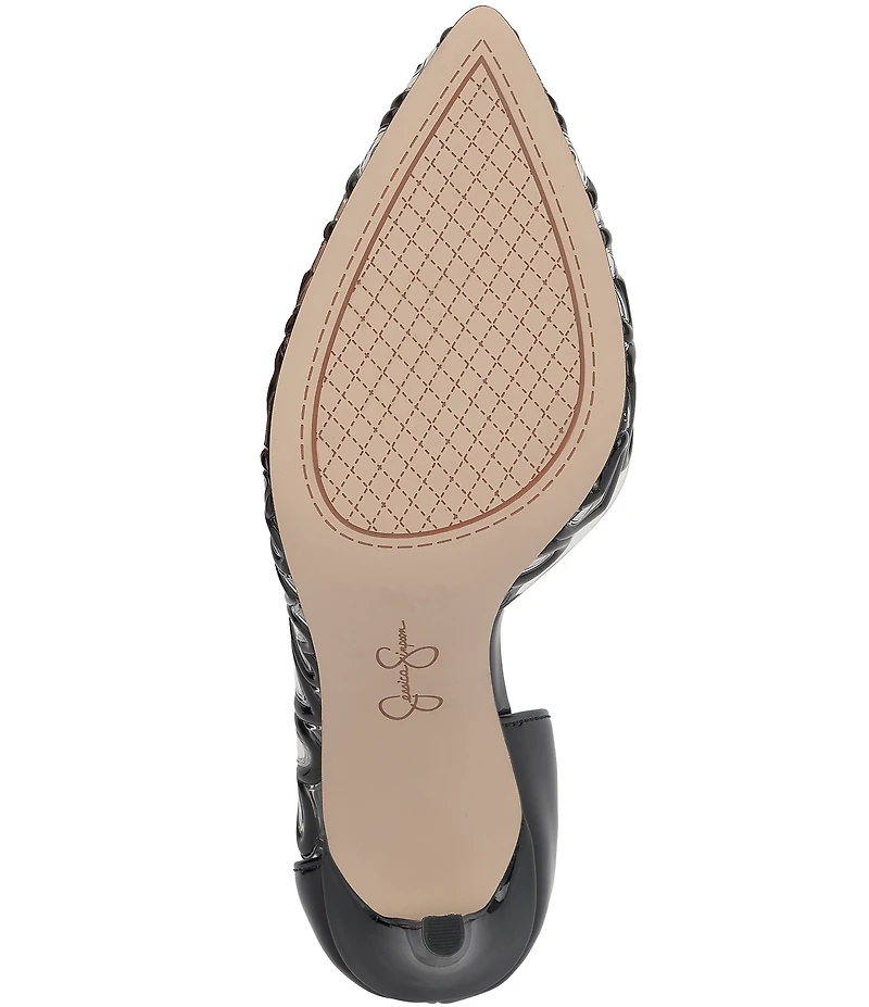 Jessica Simpson Palvin Patent Clear Heart Detail d'Orsay Pumps