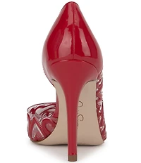 Jessica Simpson Palvin Patent Clear Heart Detail d'Orsay Pumps