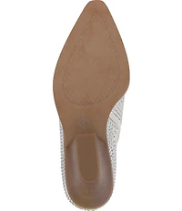 Jessica Simpson Paredisa Metallic Rhinestone Fringe Western Booties