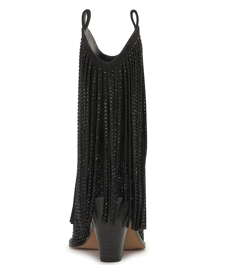 Jessica Simpson Paredisa Rhinestone Fringe Western Cowboy Booties