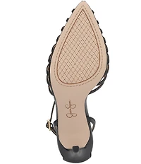 Jessica Simpson Paveri Lizard Embossed Strappy Caged Ankle Strap Pumps