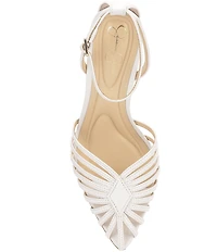 Jessica Simpson Paveri Lizard Embossed Strappy Caged Ankle Strap Pumps