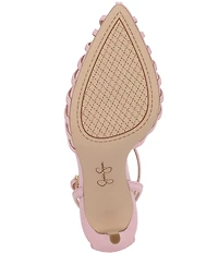 Jessica Simpson Paveri Lizard Embossed Strappy Caged Ankle Strap Pumps