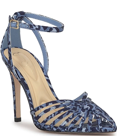 Jessica Simpson Paveri Leopard Print Caged Pumps