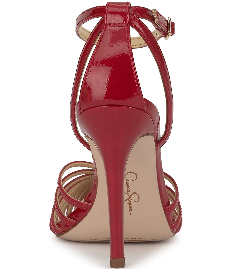 Jessica Simpson Paveri Patent Strappy Caged Ankle Strap Pumps