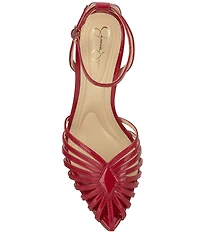 Jessica Simpson Paveri Patent Strappy Caged Ankle Strap Pumps