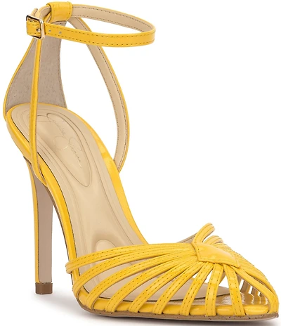 Jessica Simpson Paveri Patent Strappy Caged Ankle Strap Pumps