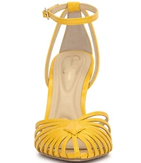 Jessica Simpson Paveri Patent Strappy Caged Ankle Strap Pumps