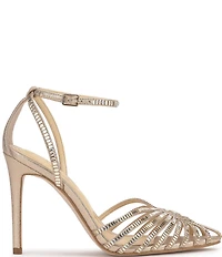 Jessica Simpson Paveri Strappy Rhinestone Embellished Caged Dress Pumps