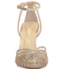 Jessica Simpson Paveri Strappy Rhinestone Embellished Caged Dress Pumps