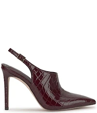 Jessica Simpson Pavie Croc Embossed Pointed Toe Heels