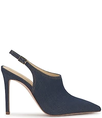Jessica Simpson Pavie Denim Pointed Toe Stiletto Mules
