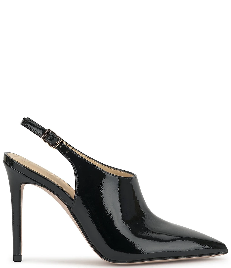 Jessica Simpson Pavie Patent Pointed Toe Stiletto Mules