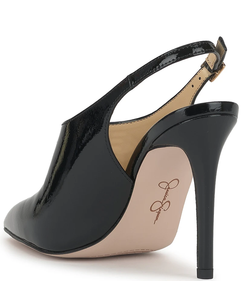 Jessica Simpson Pavie Patent Pointed Toe Stiletto Mules