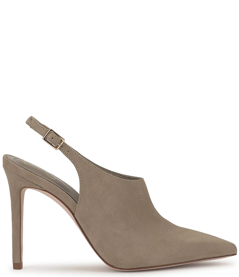 Jessica Simpson Pavie Suede Pointed Toe Heeled Mules