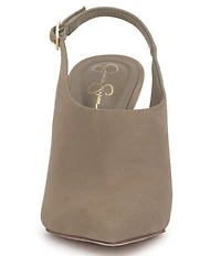 Jessica Simpson Pavie Suede Pointed Toe Heeled Mules