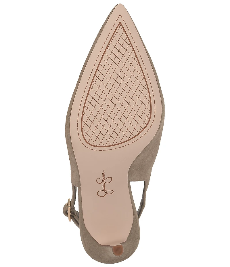 Jessica Simpson Pavie Suede Pointed Toe Heeled Mules