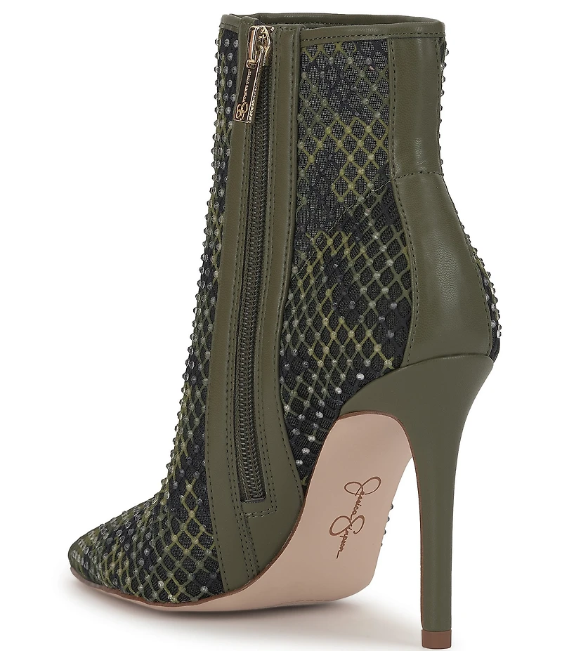 Jessica Simpson Pazra Camo Mesh Heeled Booties