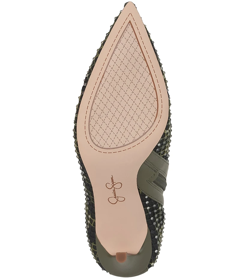 Jessica Simpson Pazra Camo Mesh Heeled Booties