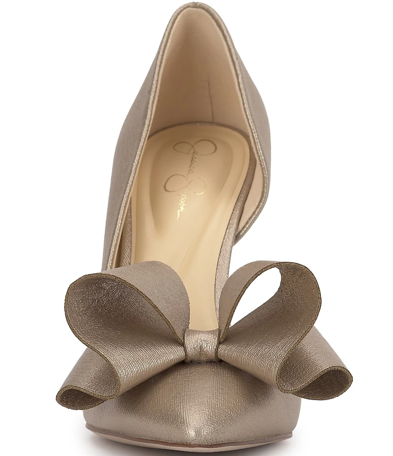 Jessica Simpson Penari Metallic Bow d'Orsay Pumps