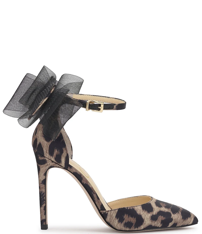Jessica Simpson Phindies Leopard Print Tulle Bow Pumps