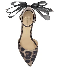 Jessica Simpson Phindies Leopard Print Tulle Bow Pumps