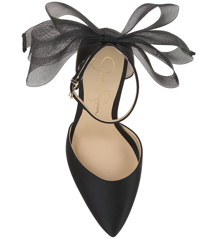 Jessica Simpson Phindies Oversized Tulle Bow Back Dress Pumps