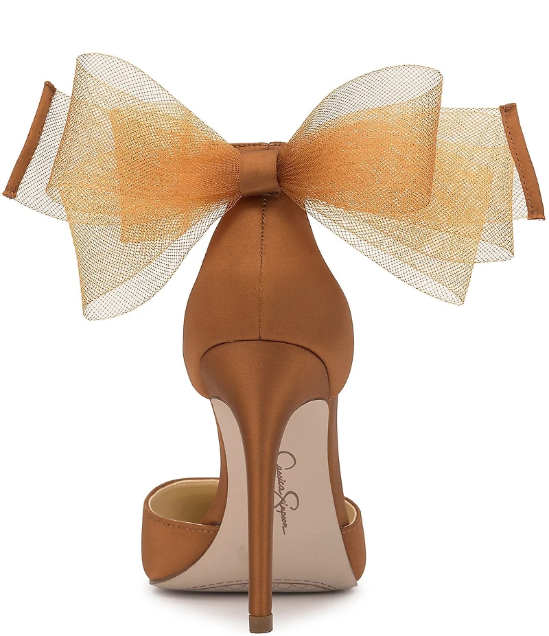 Jessica Simpson Phindies Oversized Tulle Bow Back Dress Pumps