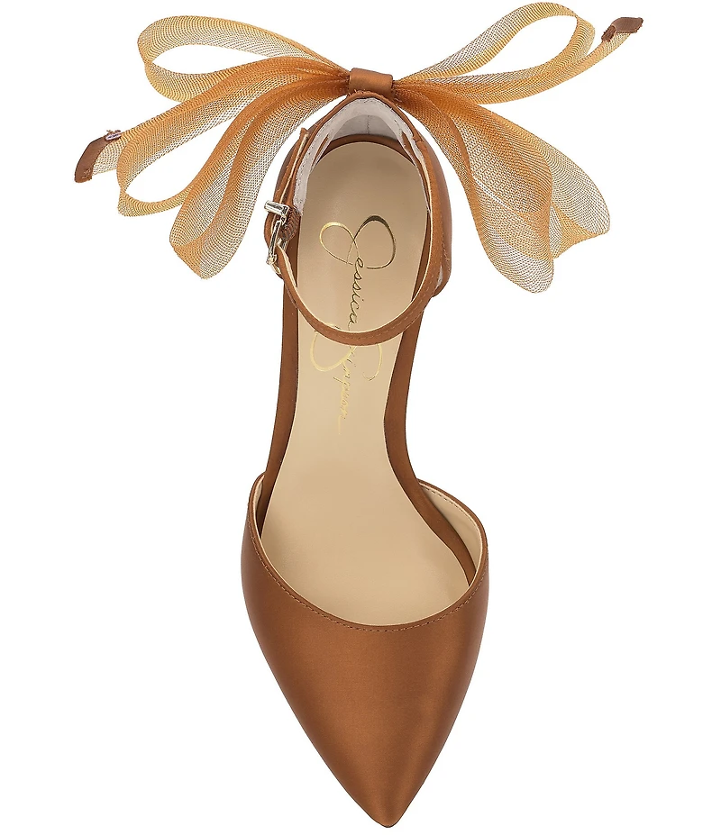 Jessica Simpson Phindies Oversized Tulle Bow Back Dress Pumps