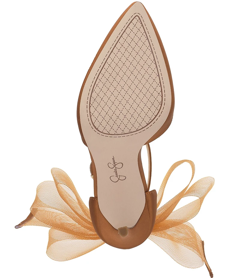 Jessica Simpson Phindies Oversized Tulle Bow Back Dress Pumps