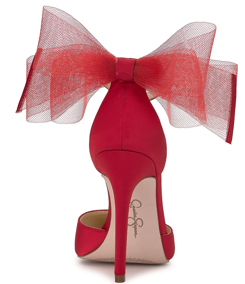 Jessica Simpson Phindies Oversized Tulle Bow Back Dress Pumps