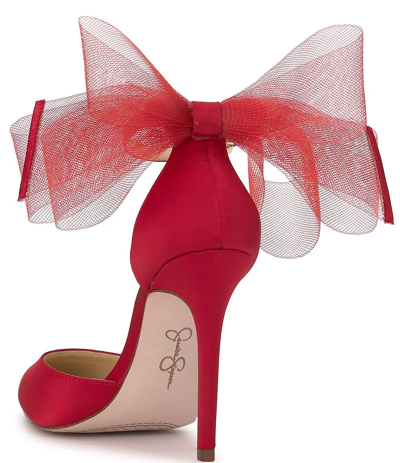 Jessica Simpson Phindies Oversized Tulle Bow Back Dress Pumps