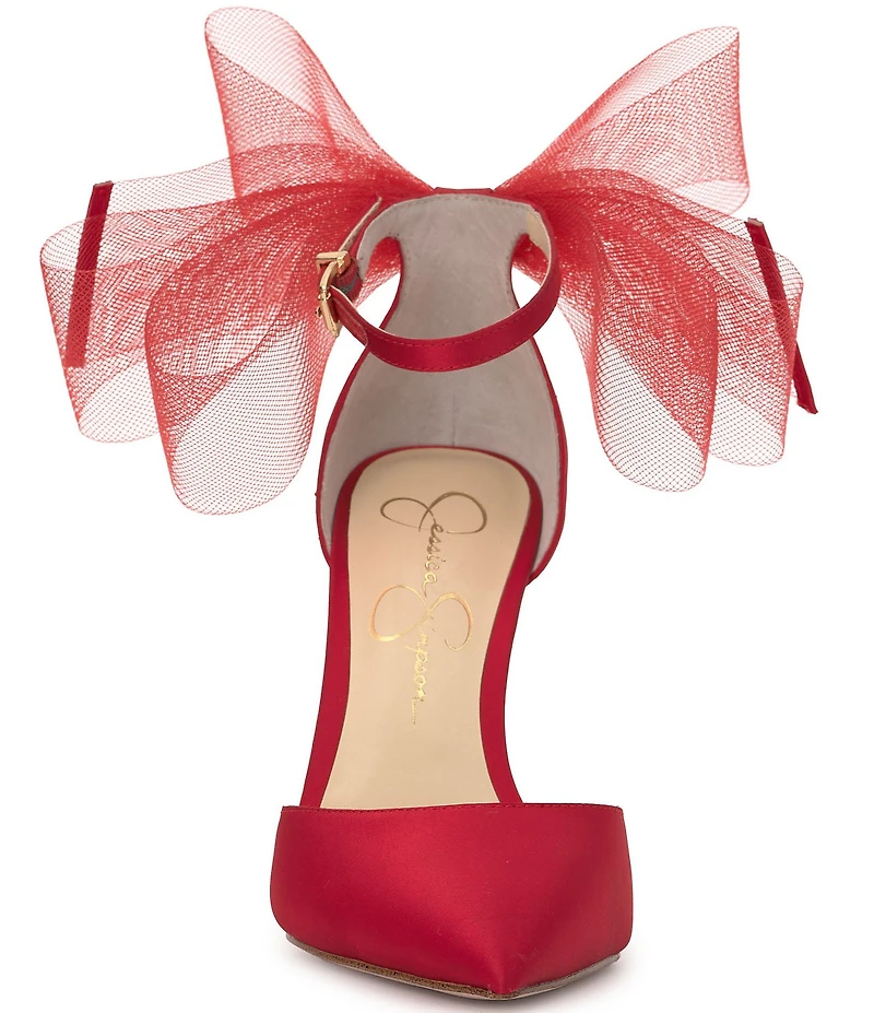 Jessica Simpson Phindies Oversized Tulle Bow Back Dress Pumps