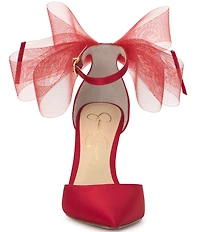 Jessica Simpson Phindies Oversized Tulle Bow Back Dress Pumps