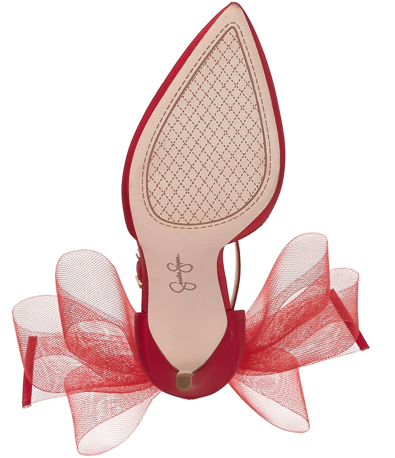 Jessica Simpson Phindies Oversized Tulle Bow Back Dress Pumps