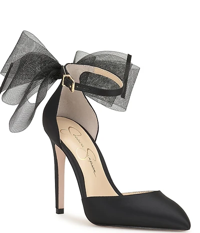 Jessica Simpson Phindies Oversized Tulle Bow Back Dress Pumps