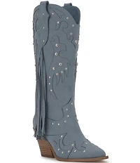 Jessica Simpson Piarin Fringe Studded Western Boots
