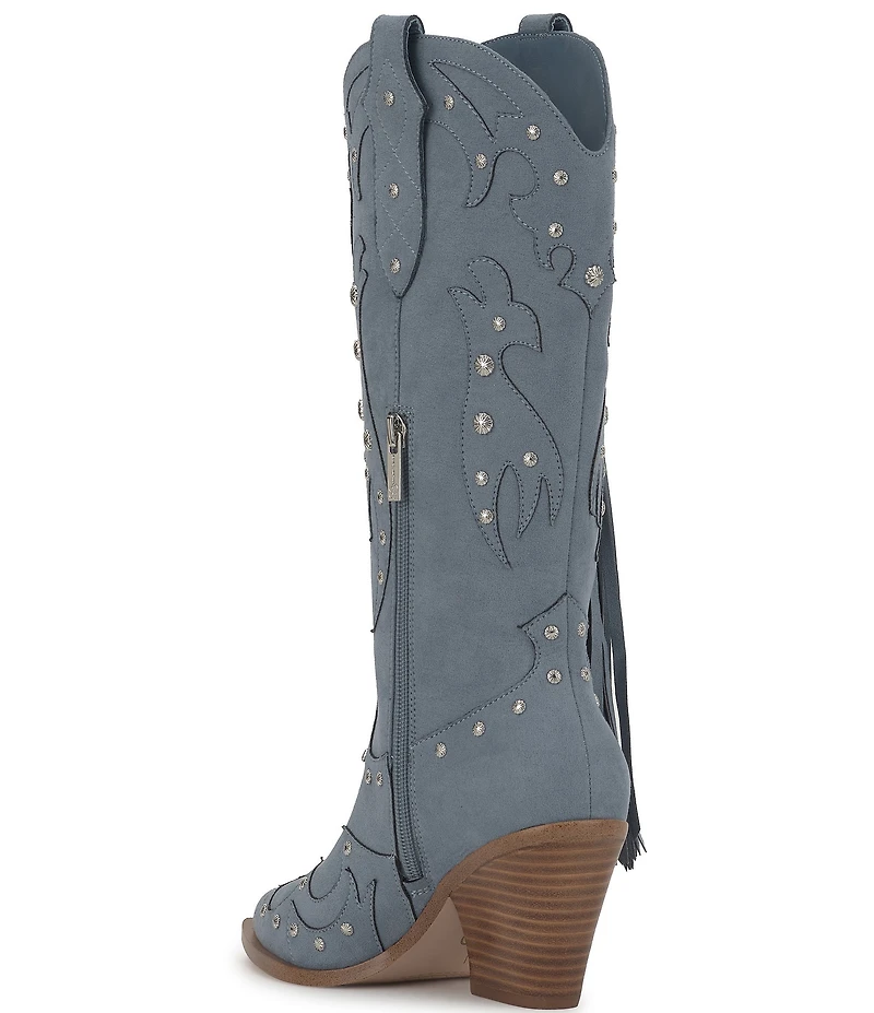 Jessica Simpson Piarin Fringe Studded Western Boots