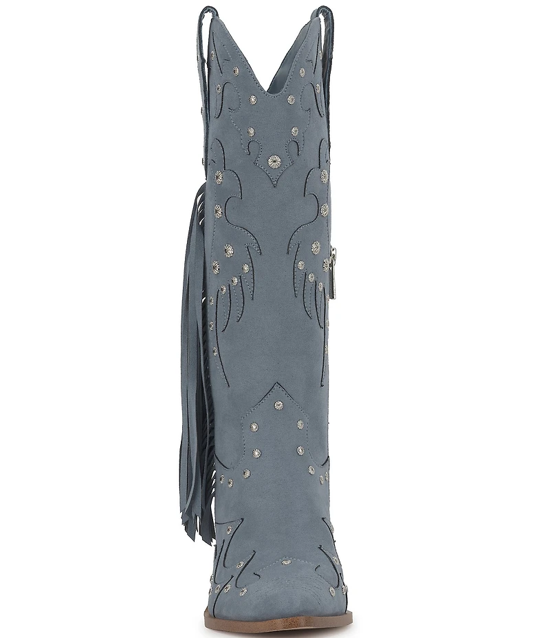 Jessica Simpson Piarin Fringe Studded Western Boots