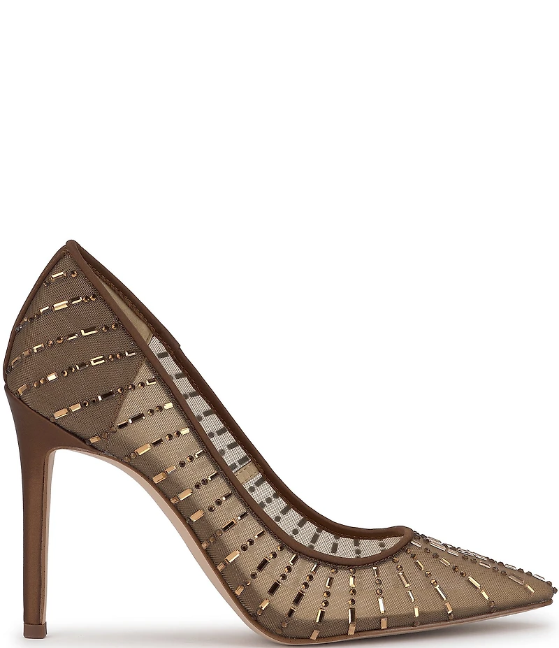 Jessica Simpson Piviano Rhinestone Mesh Pumps