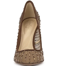 Jessica Simpson Piviano Rhinestone Mesh Pumps