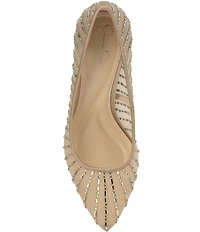 Jessica Simpson Piviano Rhinestone Mesh Pumps