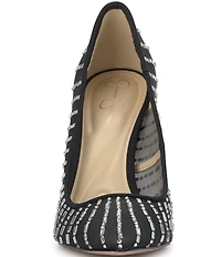 Jessica Simpson Piviano Rhinestone Mesh Pumps