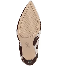 Jessica Simpson Pixillez Cow Print Haircalf Stiletto Studded Booties