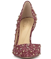 Jessica Simpson Prizma Bandana Print Studded d'Orsay Pumps
