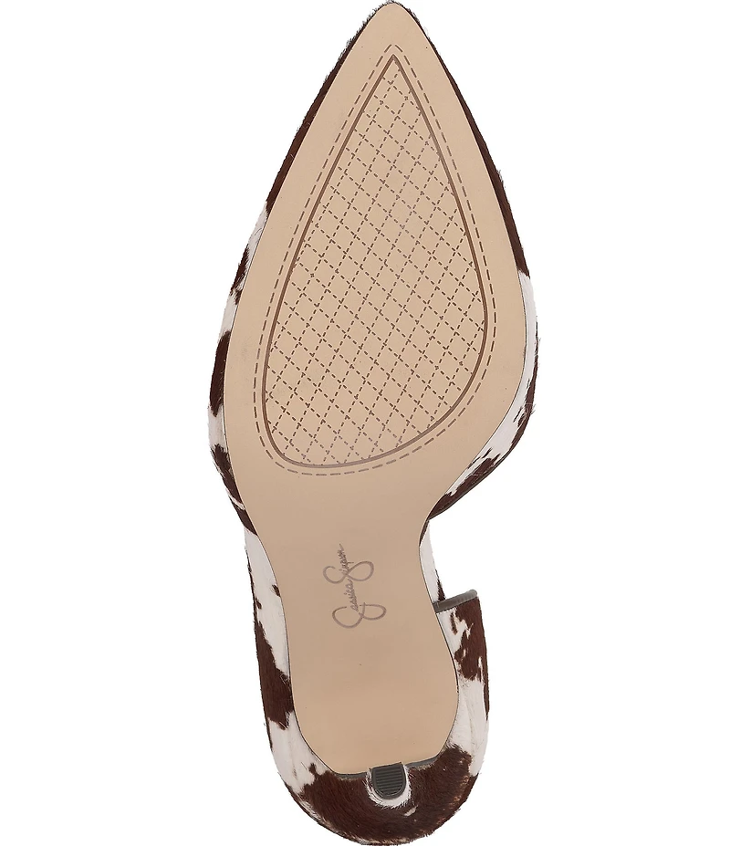 Jessica Simpson Prizma Cow Print Haircalf d'Orsay Pumps