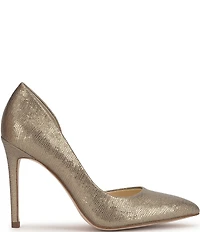 Jessica Simpson Prizma Metallic Faux Leather d'Orsay Pumps