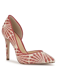 Jessica Simpson Prizma Patterned Raffia d'Orsay Pumps